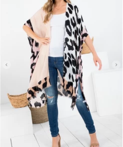 LA SOUL Never Mind Leopard Kimono Kimonos