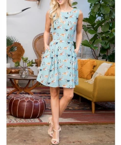 LA SOUL Printed Dresses Corgi Dress