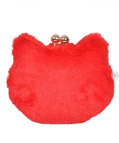 H&D Faux Fur Cat Clutch Purse