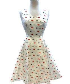 IXIA2 Pin Up Dresses Claire Lips And Lashes Dress