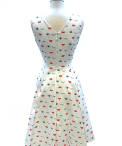 IXIA2 Pin Up Dresses Claire Lips And Lashes Dress