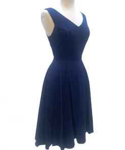 IXIA2 Claire Dress Navy Pin Up Dresses