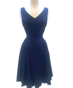 IXIA2 Claire Dress Navy Pin Up Dresses