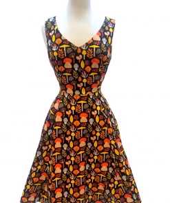 IXIA2 Pin Up Dresses Claire Yellow Mushroom Dress