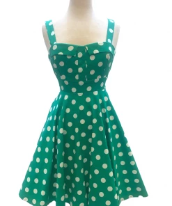 IXIA2 Sea Green Big Polka Dot Dress