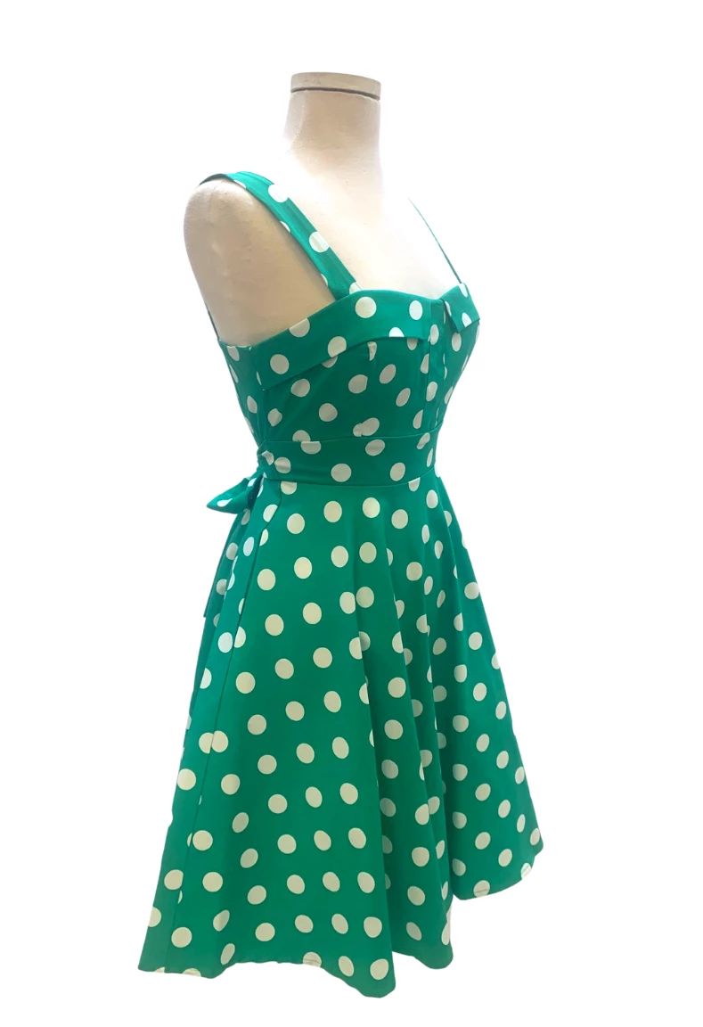 IXIA2 Sea Green Big Polka Dot Dress 4 IXIA2 Sea Green Big Polka Dot Dress