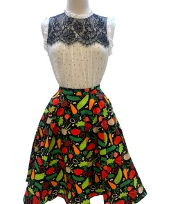 IXIA2 Fashion Frenzy Veggie Party Midi Skirt Mini Skirts & Mid Length Skirt