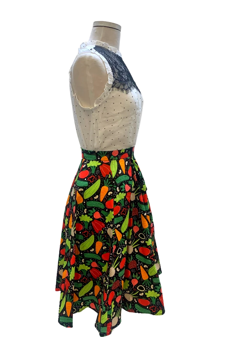 IXIA2 Fashion Frenzy Veggie Party Midi Skirt Mini Skirts & Mid Length Skirt 4 IXIA2 Fashion Frenzy Veggie Party Midi Skirt Mini Skirts & Mid Length Skirt
