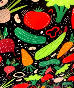 IXIA2 Fashion Frenzy Veggie Party Midi Skirt Mini Skirts & Mid Length Skirt 9 IXIA2 Fashion Frenzy Veggie Party Midi Skirt Mini Skirts & Mid Length Skirt