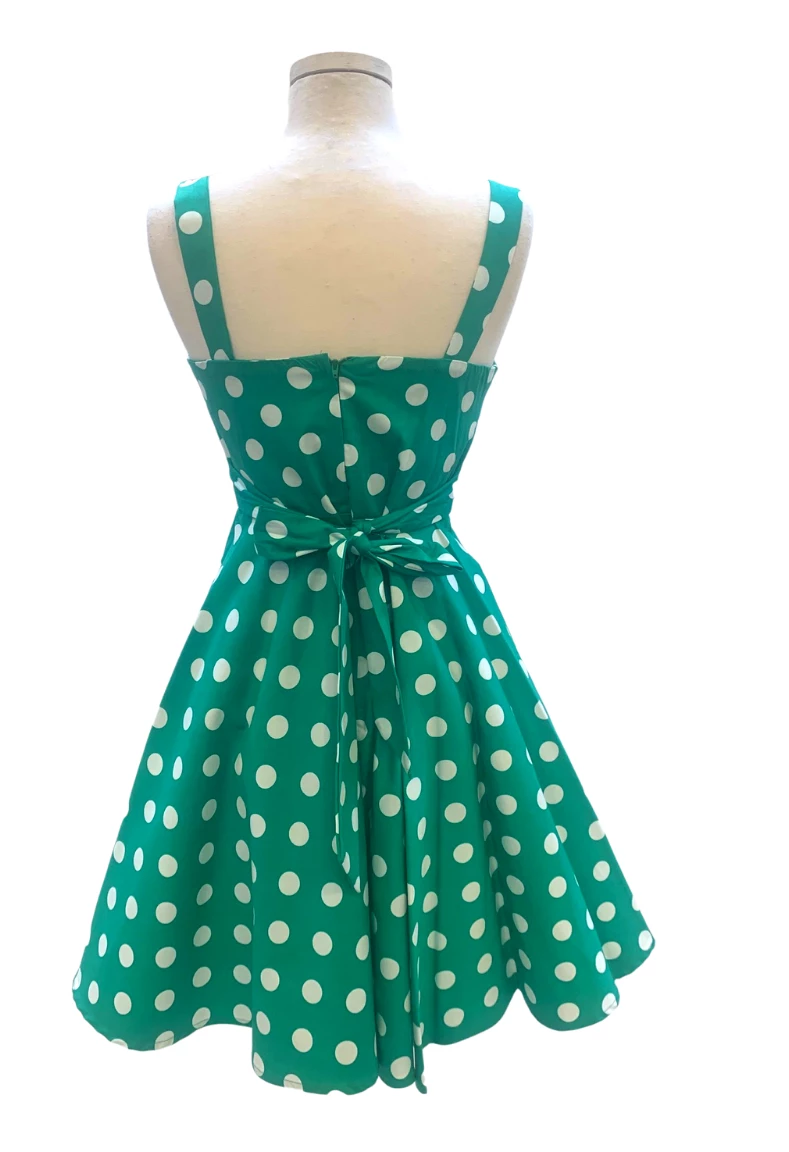 IXIA2 Sea Green Big Polka Dot Dress 5 IXIA2 Sea Green Big Polka Dot Dress
