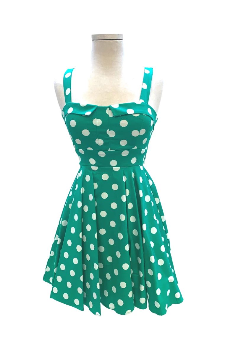 Varga Pin Up Dresses Merry Marilyn Dress -Green 3 Varga Pin Up Dresses Merry Marilyn Dress -Green