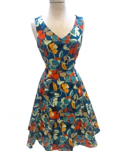 IXIA2 Pin Up Dresses Claire Navy Floral Dress