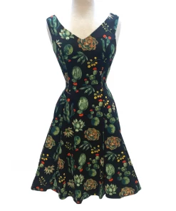 IXIA2 Pin Up Dresses Claire Black Mushroom Dress