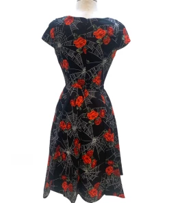 IXIA2 Pin Up Dresses Spider Web And Roses