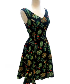 IXIA2 Pin Up Dresses Claire Black Mushroom Dress