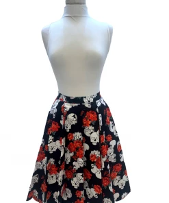 IXIA2 Fashion Frenzy Skull & Roses Midi Skirt Mini Skirts & Mid Length Skirt