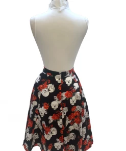 IXIA2 Fashion Frenzy Skull & Roses Midi Skirt Mini Skirts & Mid Length Skirt