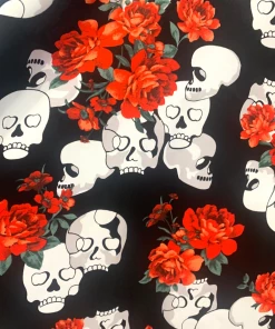 IXIA2 Fashion Frenzy Skull & Roses Midi Skirt Mini Skirts & Mid Length Skirt