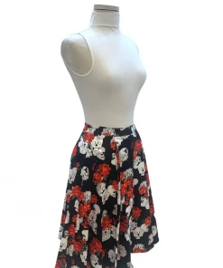 IXIA2 Fashion Frenzy Skull & Roses Midi Skirt Mini Skirts & Mid Length Skirt