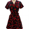 IXIA2 It's A Wrap Cherry Shirt Dress