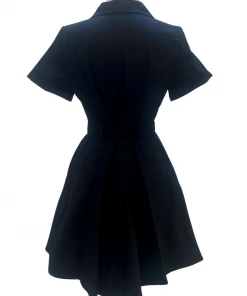 IXIA2 Pin Up Dresses It's A Wrap Black Shirt Dress