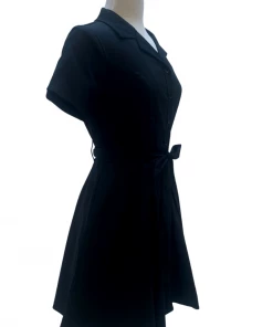 IXIA2 Pin Up Dresses It's A Wrap Black Shirt Dress