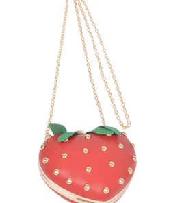 H&D Strawberry Studded Clutch Purses