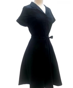 IXIA2 It's A Wrap Missy Black Shirt Dress Pin Up Dresses