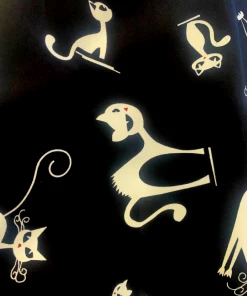 IXIA2 It's A Wrap Black Cat Shirt Dress Pin Up Dresses