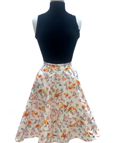IXIA2 Fashion Frenzy Fox & Flowers Midi Skirt