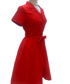 IXIA2 Pin Up Dresses It's A Wrap Missy Red Shirt Dress
