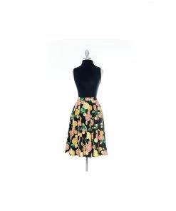 Varga Mini Skirts & Mid Length Skirt Citrus Delight Black Vintage Skirt