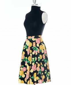 Varga Mini Skirts & Mid Length Skirt Citrus Delight Black Vintage Skirt
