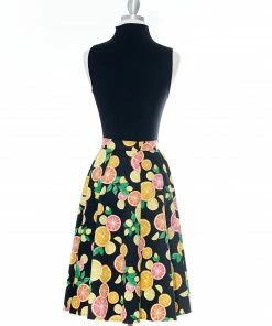 Varga Mini Skirts & Mid Length Skirt Citrus Delight Black Vintage Skirt