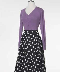 DEBUT Easy Going Cardigan - Purple Sweaters & Cardigans