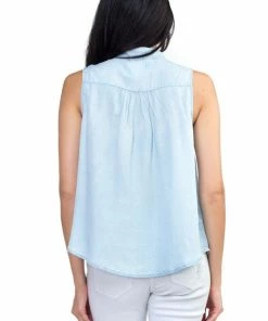 Iris Ruffle Tie Top Light Blue Short Sleeve Top 9 Iris Ruffle Tie Top Light Blue Short Sleeve Top