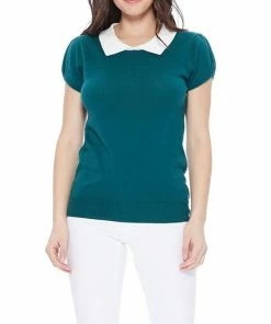 MAK-1 All You Need Classic Collar Top Sweaters & Cardigans
