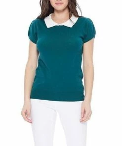 MAK-1 All You Need Classic Collar Top Sweaters & Cardigans
