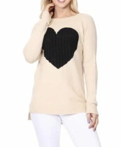 MAK-1 You Have My Heart Ivory Sweaters & Cardigans