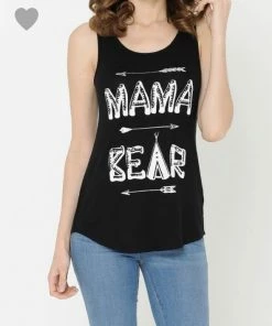 Alphabetapparel Mama Black Graphic Tank & Tee Shirts