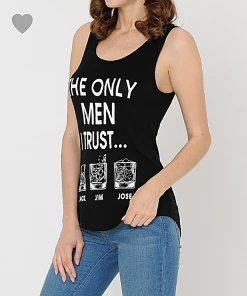 Alphabetapparel The Only Man I Trust Black Graphic Tank & Tee Shirts