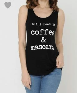 Alphabetapparel Graphic Tank & Tee Shirts Coffee & Mascara Black