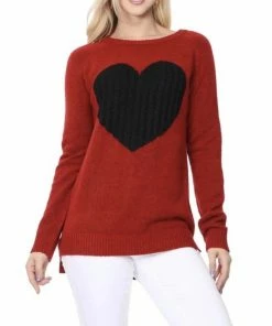 MAK-1 You Have My Heart Red Sweaters & Cardigans