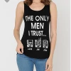 Alphabetapparel The Only Man I Trust Black Graphic Tank & Tee Shirts