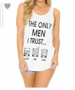 Alphabetapparel Graphic Tank & Tee Shirts The Only Man I Trust White