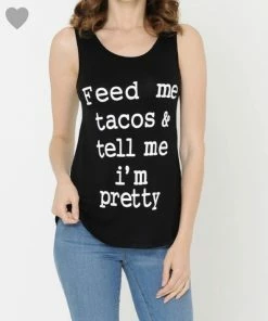 Alphabetapparel Feed Me Tacos Black