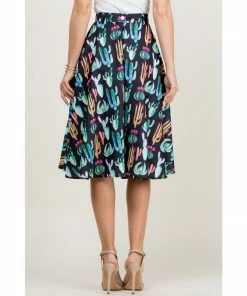 LA SOUL Mini Skirts & Mid Length Skirt Desert Rose Cactus Skirt