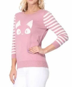 MAK-1 Sweaters & Cardigans Striped Face Sweater