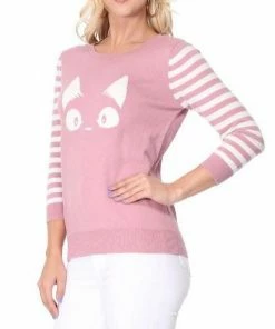 MAK-1 Stripe Face Sweater Sweaters & Cardigans