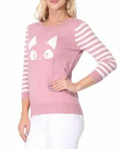 MAK-1 Stripe Face Sweater